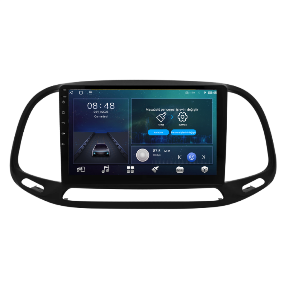 Fiat Doblo D4 Android Multimedya Sistemi 6 GB RAM / 128 GB Hafıza / 8 Çekirdek