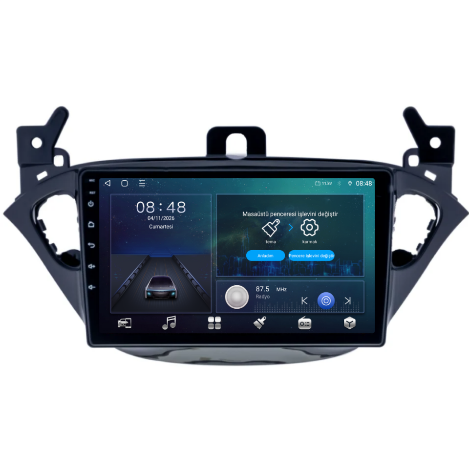 Opel Corsa E Android Multimedya Sistemi 2015-2019 Android  6 GB RAM / 128 GB Hafıza / 8 Çekirdek