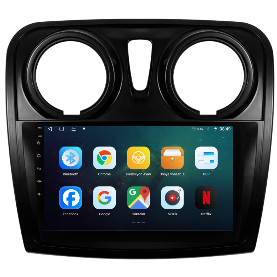 Dacia Sandero Android Multimedya Sistemi 2013-2020 6 GB RAM / 128 GB Hafıza / 8 Çekirdek