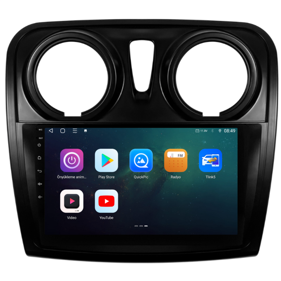Dacia Sandero Android Multimedya Sistemi 2013-2020 6 GB RAM / 128 GB Hafıza / 8 Çekirdek
