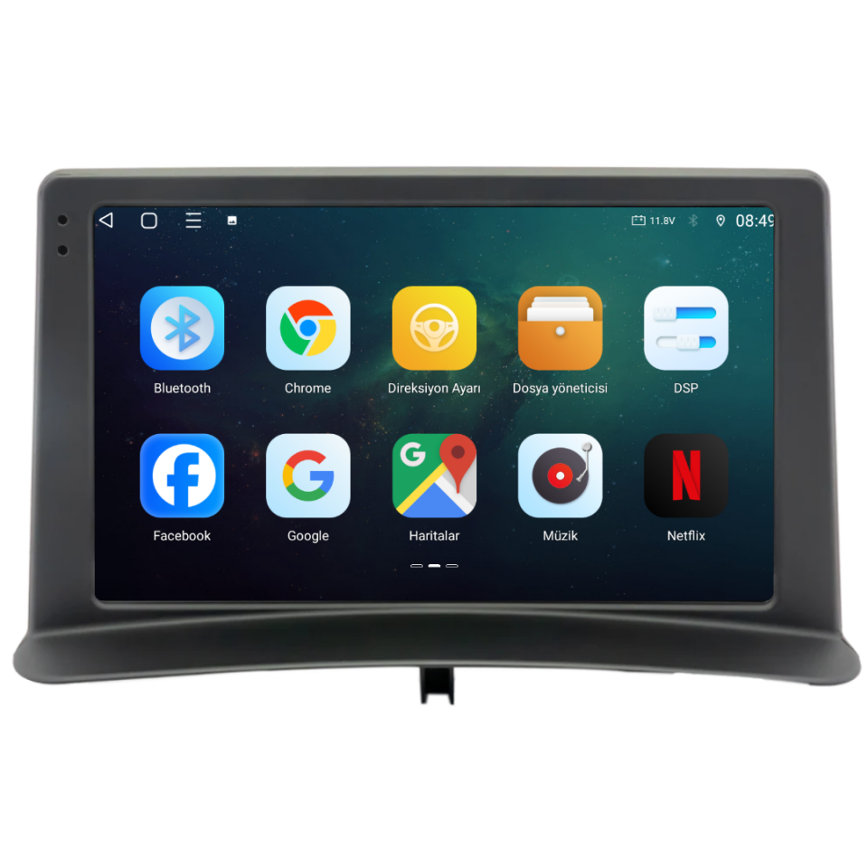 Renault Clio 3 Android Multimedya Sistemi 6 GB RAM / 128 GB Hafıza / 8 Çekirdek