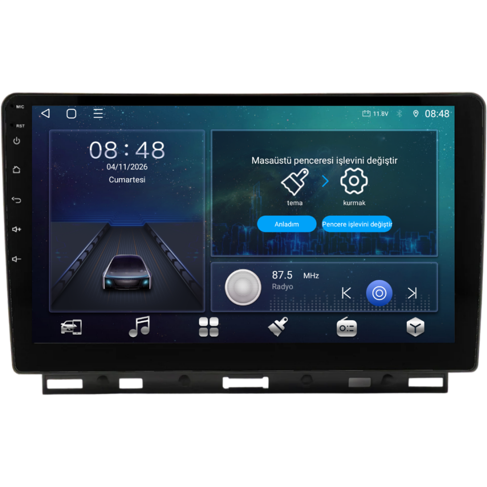Renault Clio 5 Android Multimedya Sistemi 6 GB RAM / 128 GB Hafıza / 8 Çekirdek