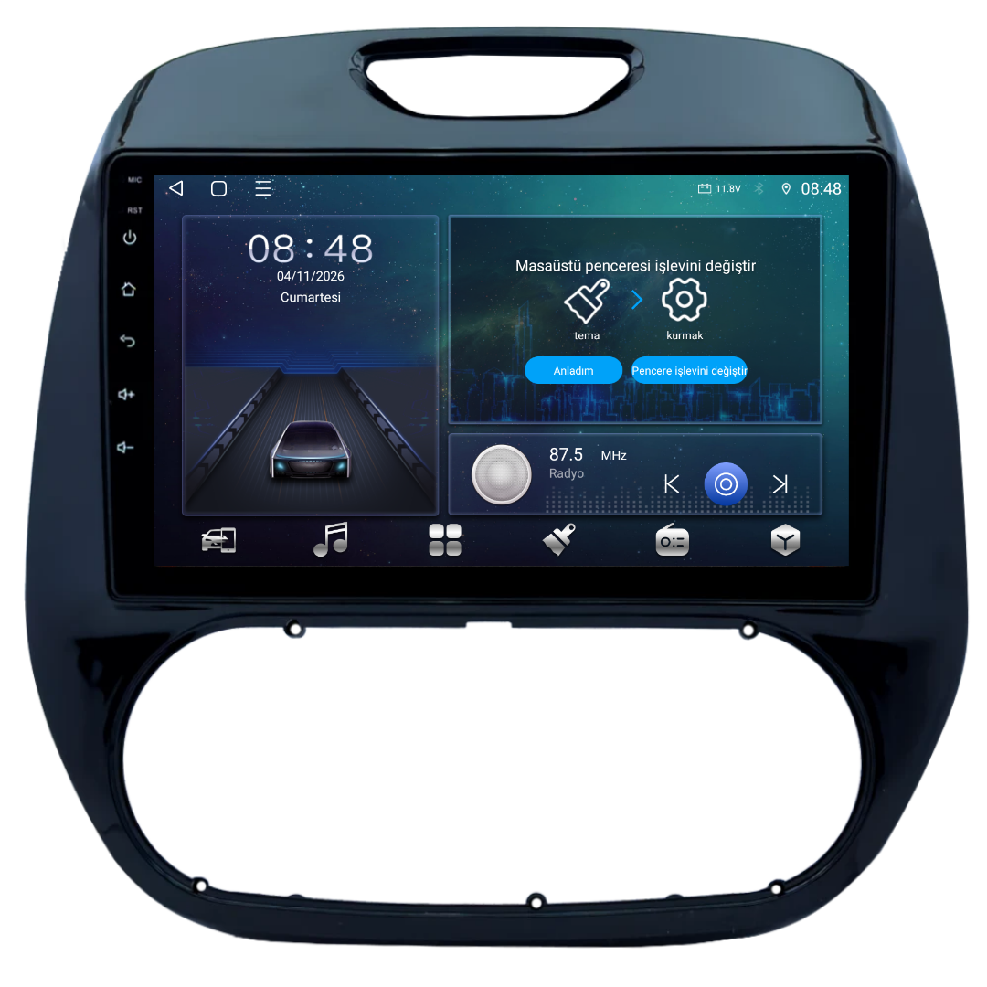 Renault Captur Android Multimedya Sistemi 6 GB RAM / 128 GB Hafıza / 8 Çekirdek