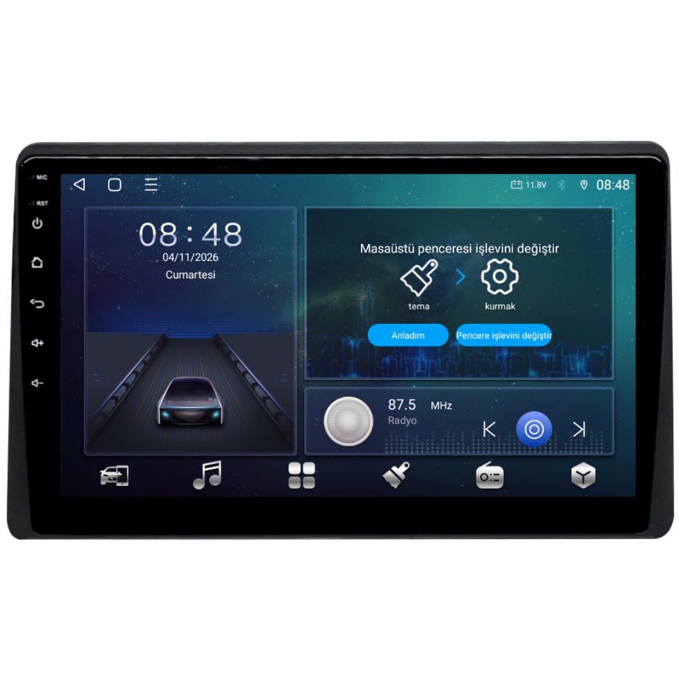 Renault Express Android Multimedya Sistemi 6 GB RAM / 128 GB Hafıza / 8 Çekirdek