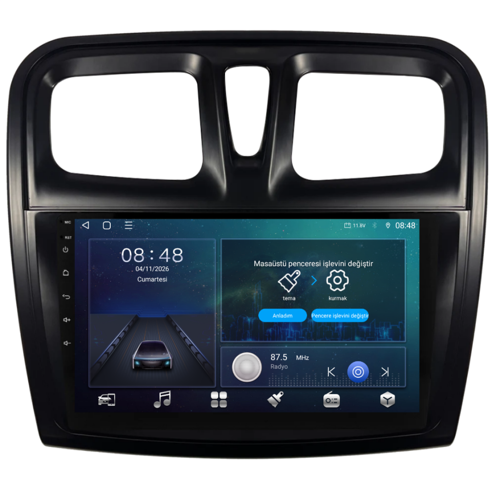 Renault Symbol Android Multimedya Sistemi 6 GB RAM / 128 GB Hafıza / 8 Çekirdek