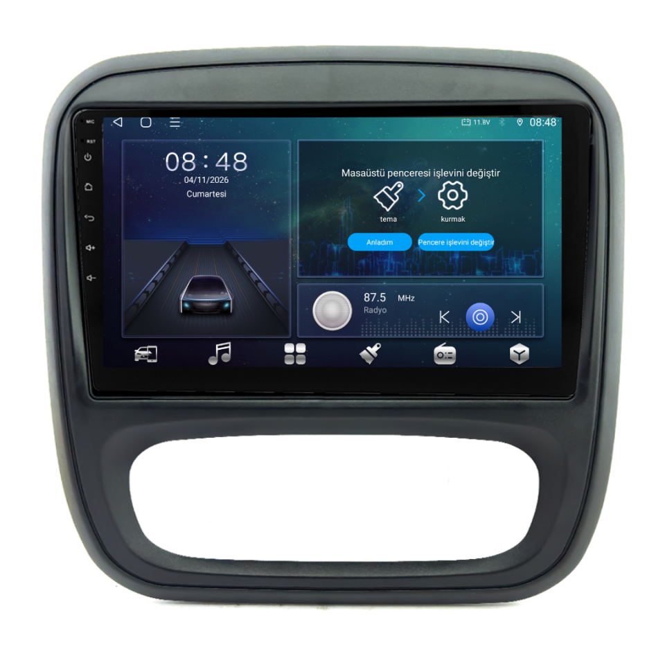 Renault Trafic  Android Multimedya Sistemi 6 GB RAM / 128 GB Hafıza / 8 Çekirdek