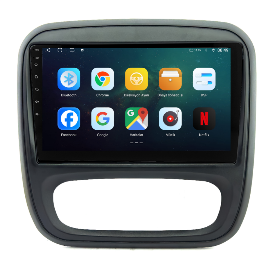 Renault Trafic  Android Multimedya Sistemi 6 GB RAM / 128 GB Hafıza / 8 Çekirdek