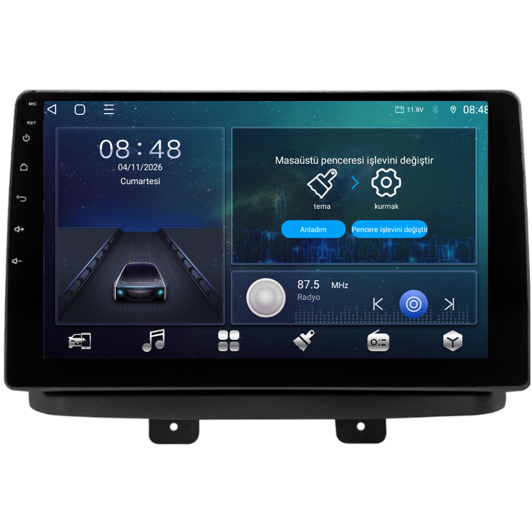 Fiat Doblo D 1-2 Android Multimedya Sistemi 6 GB RAM / 128 GB Hafıza / 8 Çekirdek