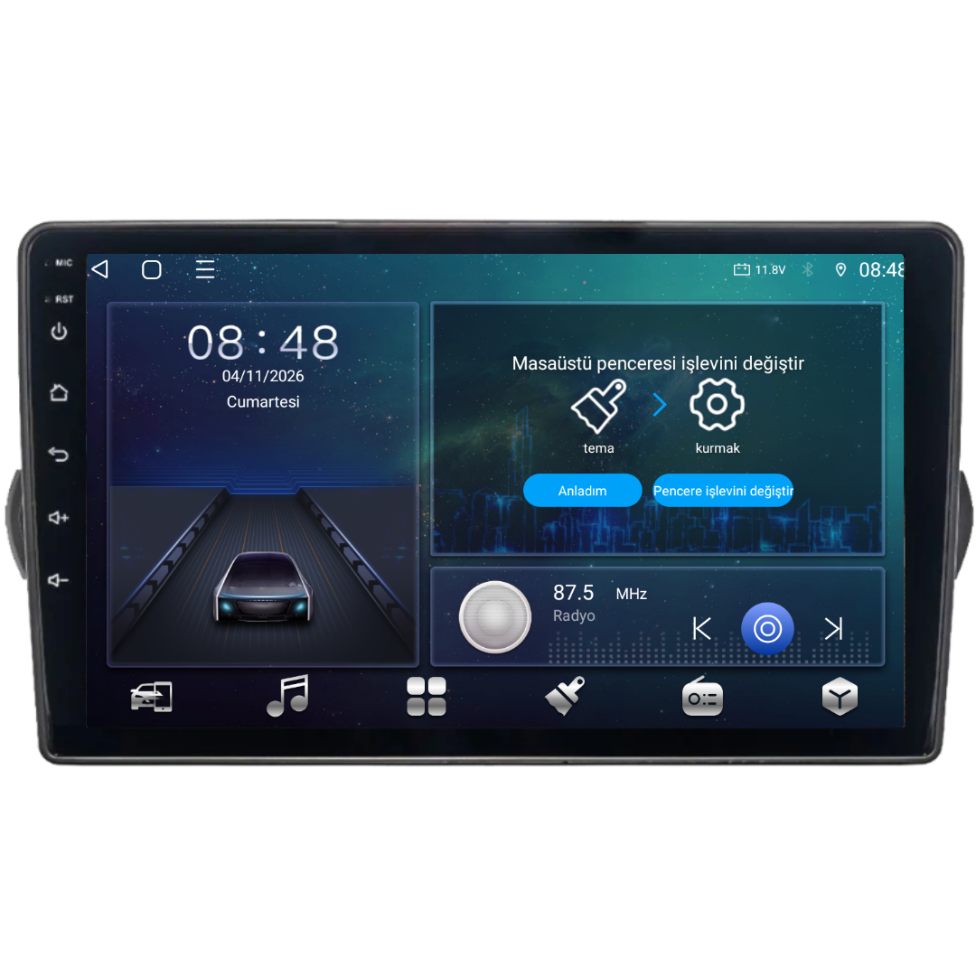 Fiat Egea Android Multimedya Sistemi 6 GB RAM / 128 GB Hafıza / 8 Çekirdek
