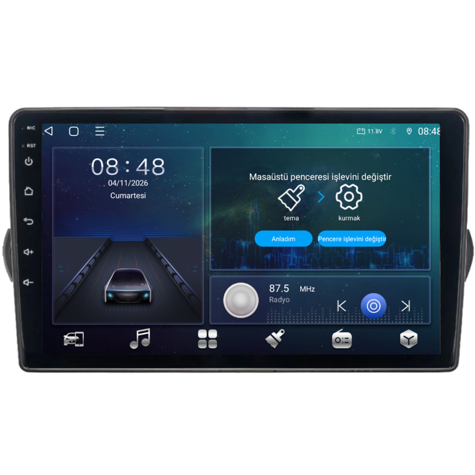 Fiat Egea Android Multimedya Sistemi 6 GB RAM / 128 GB Hafıza / 8 Çekirdek