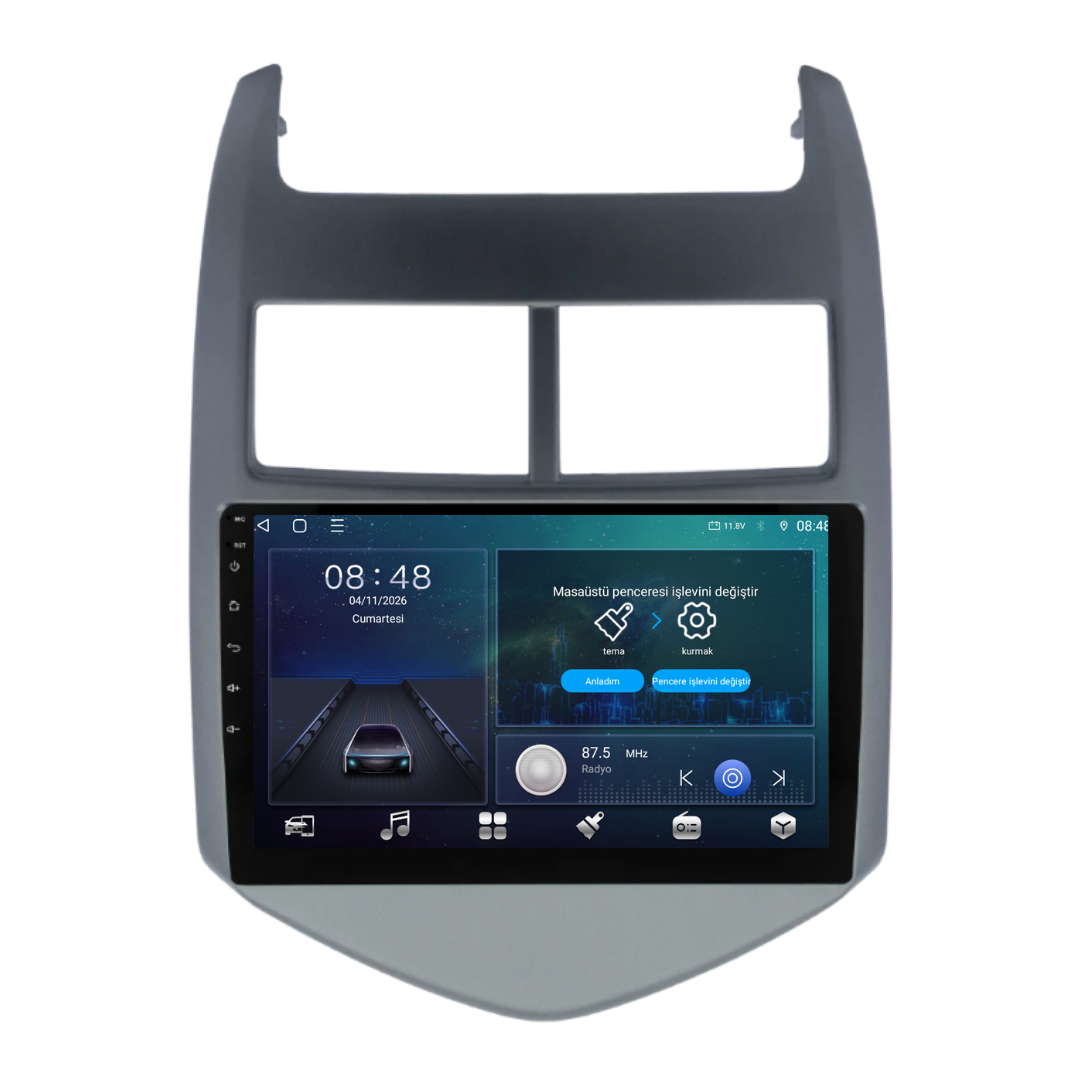 Chevrolet Aveo Android Multimedya Sistemi 6 GB RAM / 128 GB Hafıza / 8 Çekirdek