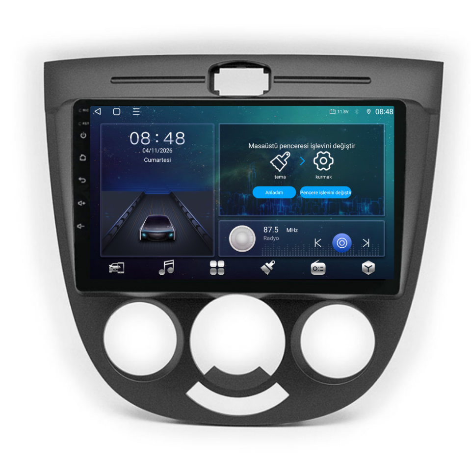 Chevrolet Lacetti Android Multimedya Sistemi 6 GB RAM / 128 GB Hafıza / 8 Çekirdek