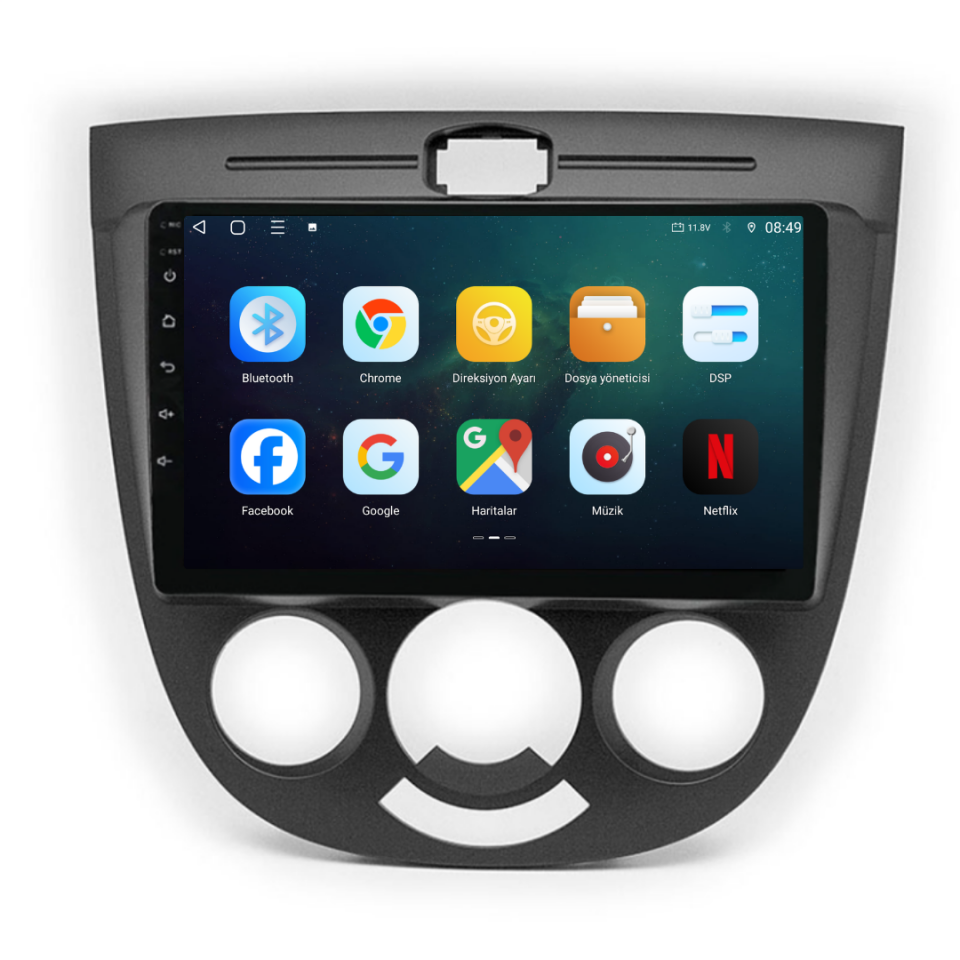 Chevrolet Lacetti Android Multimedya Sistemi 6 GB RAM / 128 GB Hafıza / 8 Çekirdek