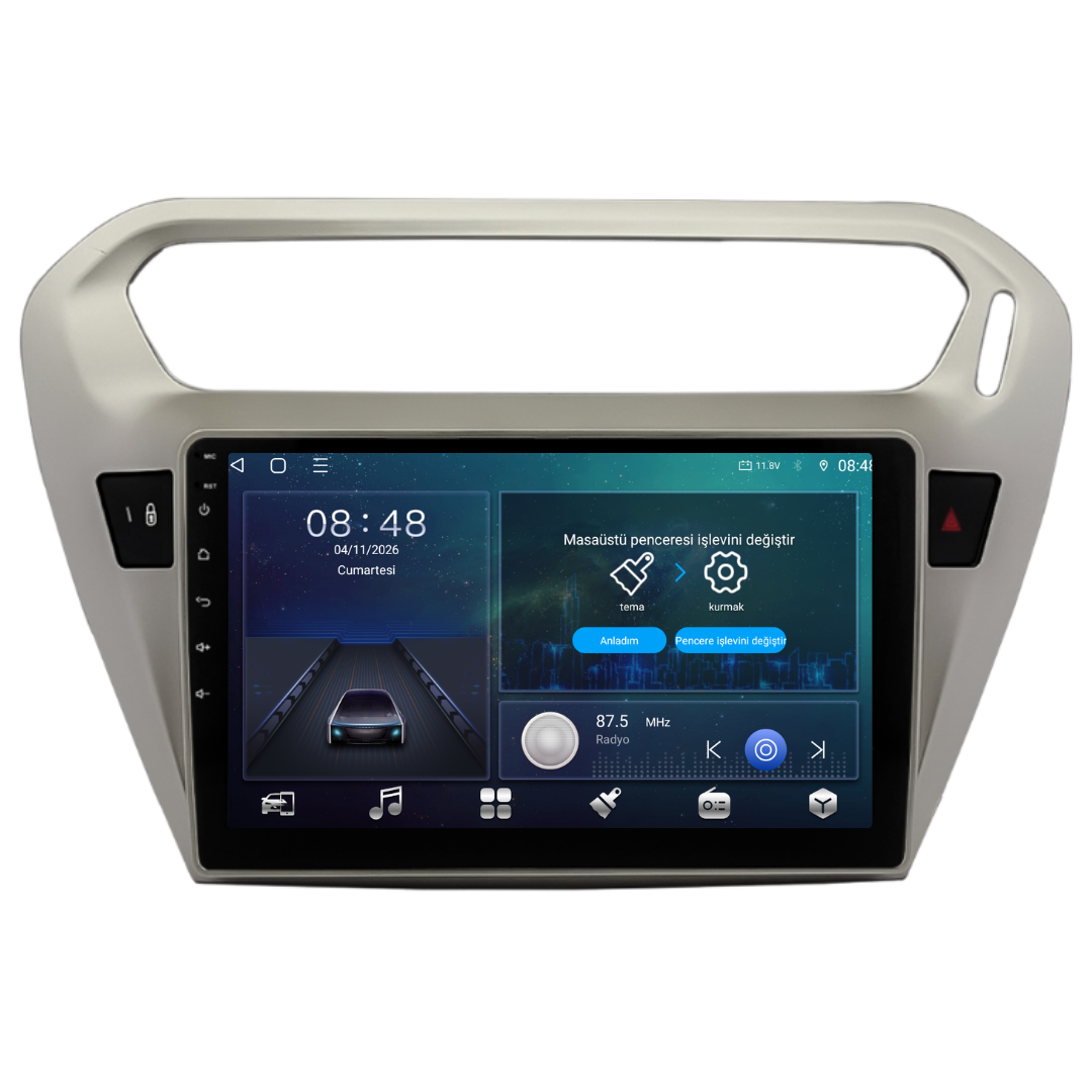 Citroen C-ElyseeAndroid Multimedya Sistemi 6 GB RAM / 128 GB Hafıza / 8 Çekirdek