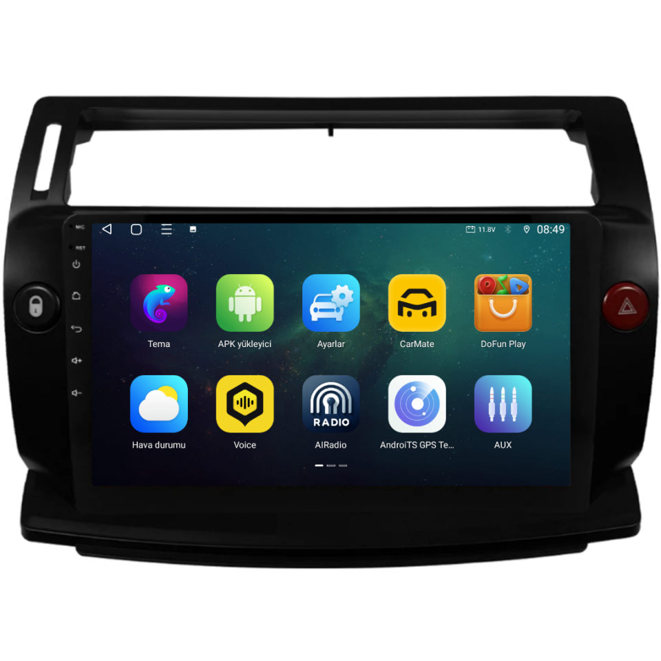 Citroen C4 Android Multimedya Sistemi 6 GB RAM / 128 GB Hafıza / 8 Çekirdek