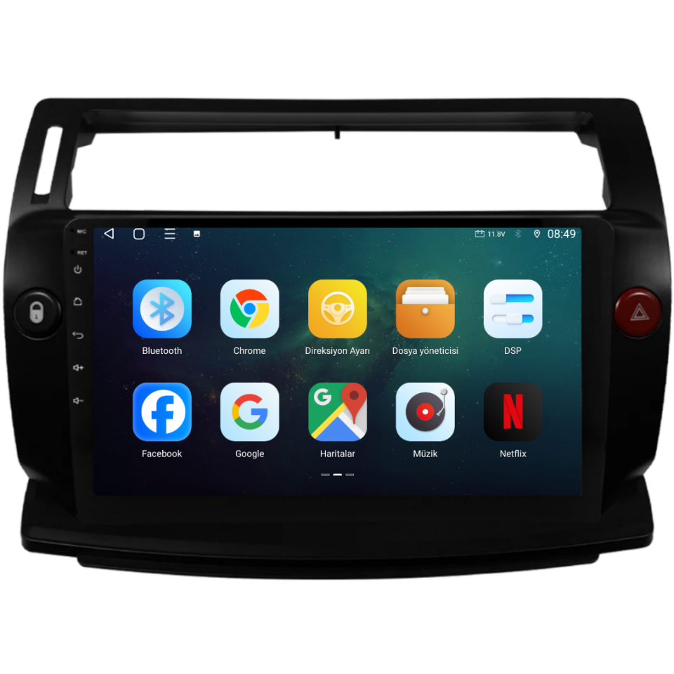 Citroen C4 Android Multimedya Sistemi 6 GB RAM / 128 GB Hafıza / 8 Çekirdek
