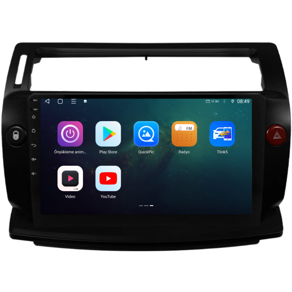 Citroen C4 Android Multimedya Sistemi 6 GB RAM / 128 GB Hafıza / 8 Çekirdek