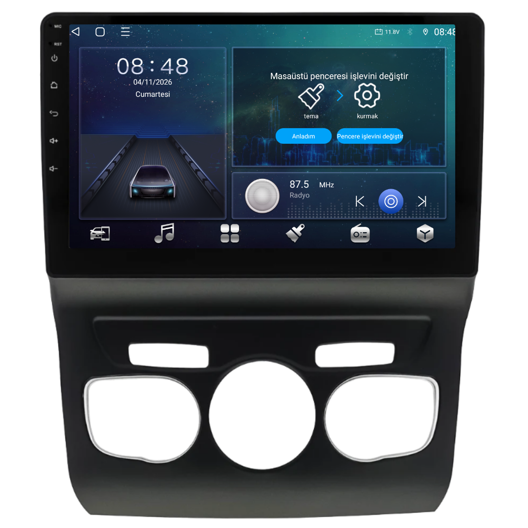 Citroen C4 Android Multimedya Sistemi 6 GB RAM / 128 GB Hafıza / 8 Çekirdek