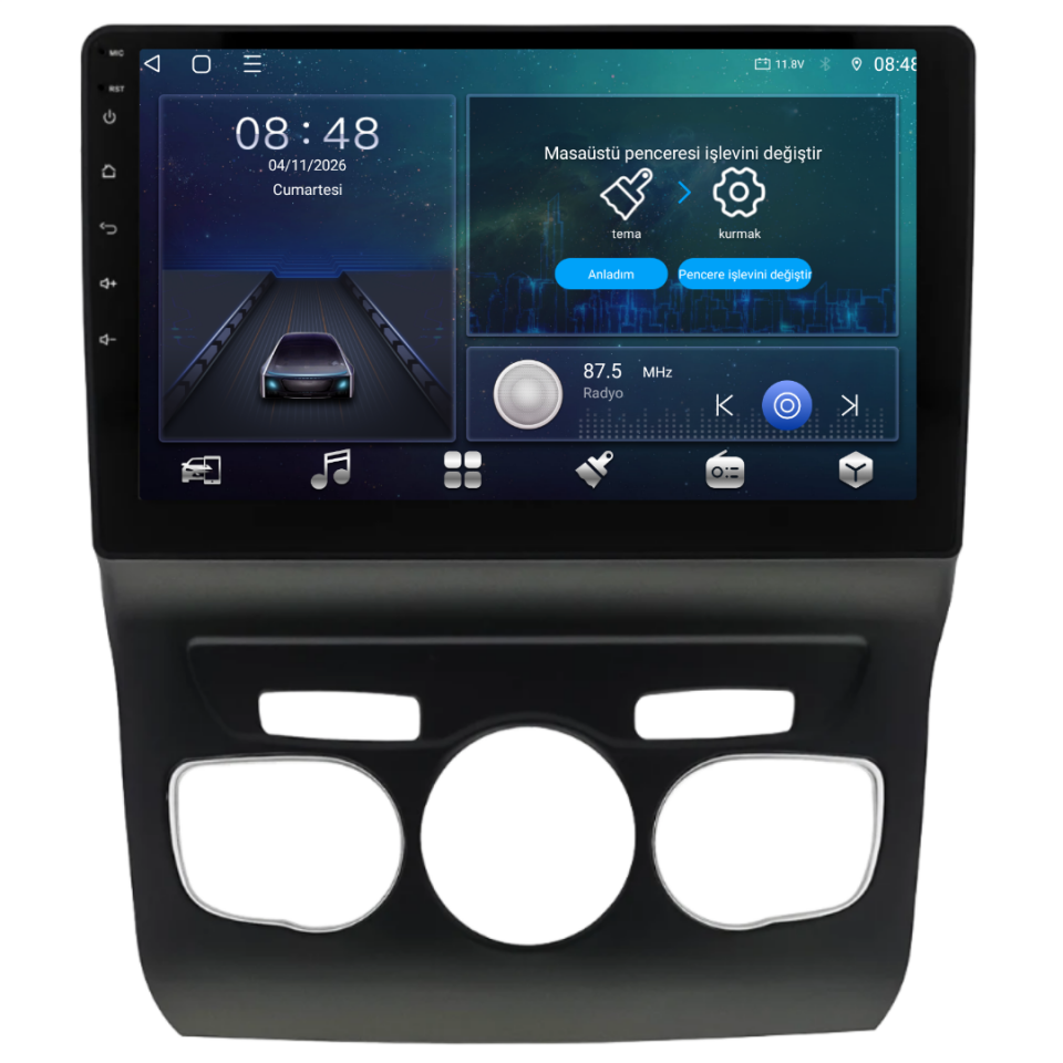Citroen C4 Android Multimedya Sistemi 6 GB RAM / 128 GB Hafıza / 8 Çekirdek