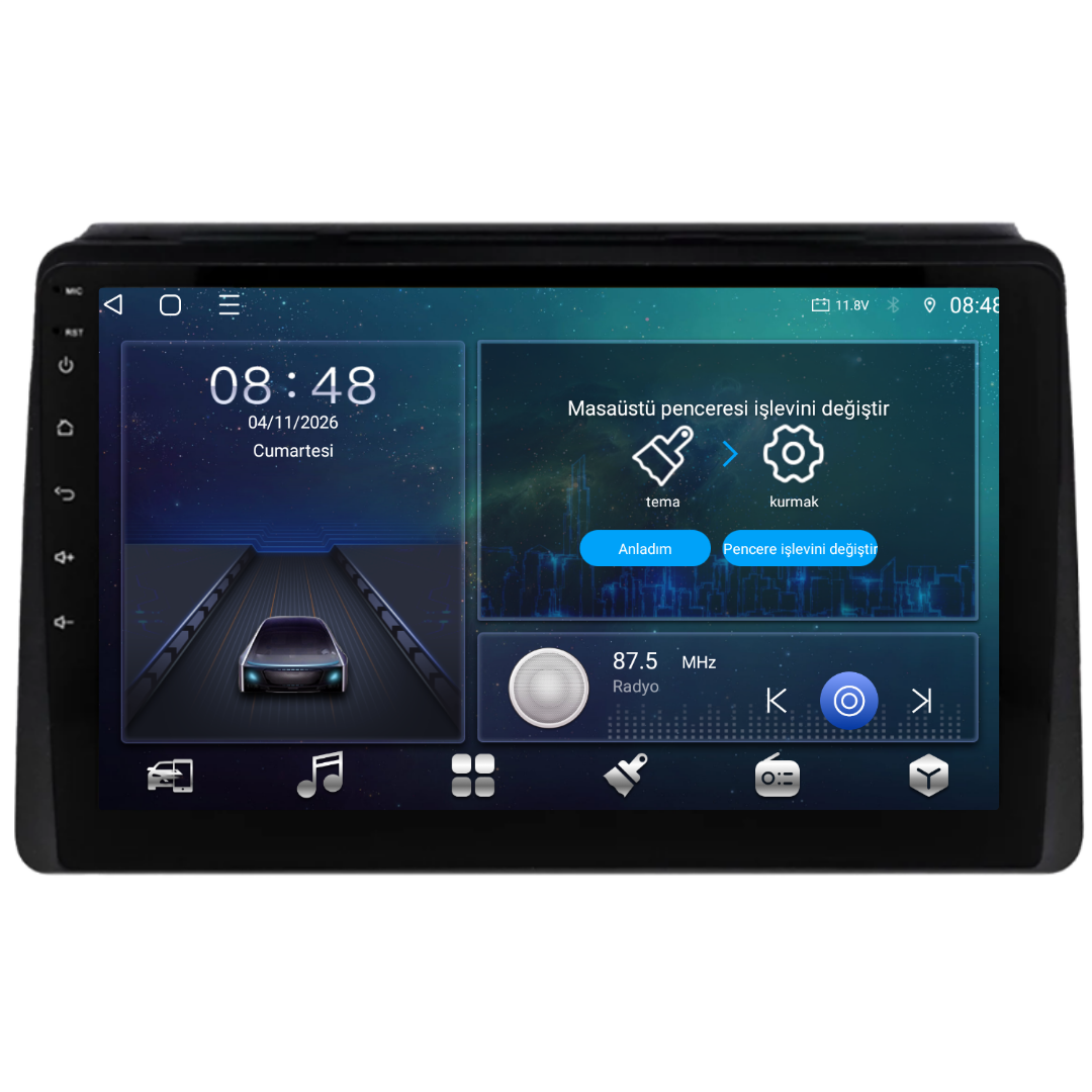 Dacia Duster Android Multimedya Sistemi 2018-2024 6 GB RAM / 128 GB Hafıza / 8 Çekirdek