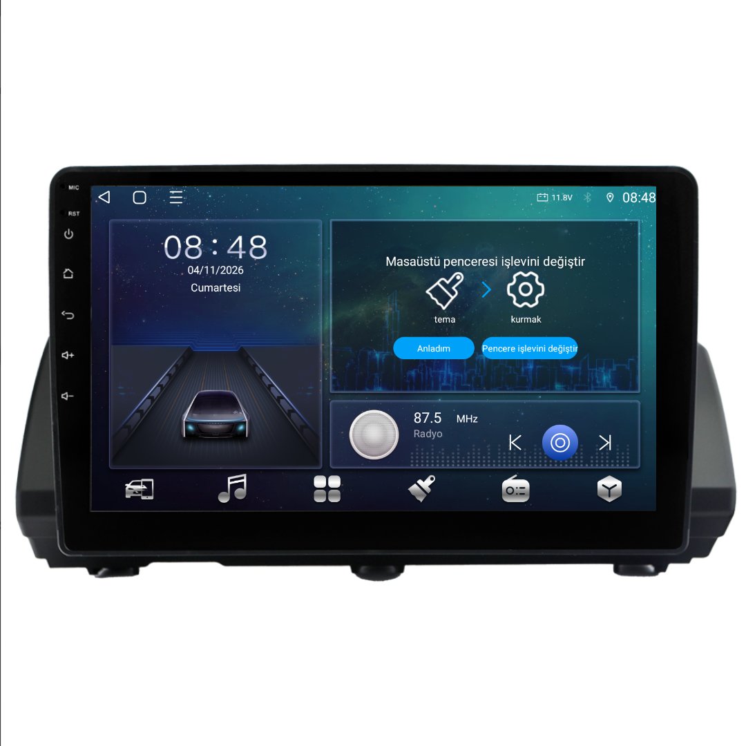 Dacia Sandero Android Multimedya Sistemi 2021-2024 6 GB RAM / 128 GB Hafıza / 8 Çekirdek