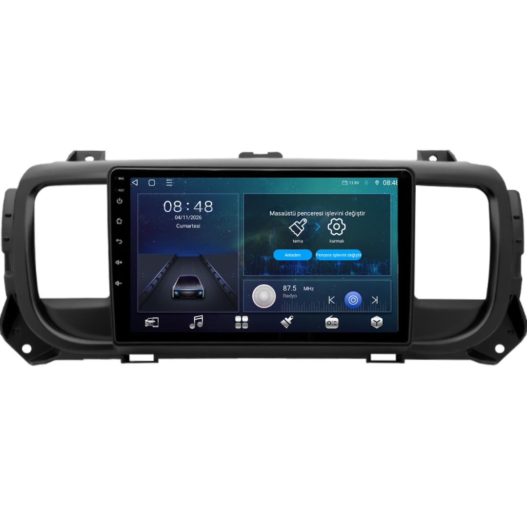 Fiat Scudo Android Multimedya Sistemi 6 GB RAM / 128 GB Hafıza / 8 Çekirdek