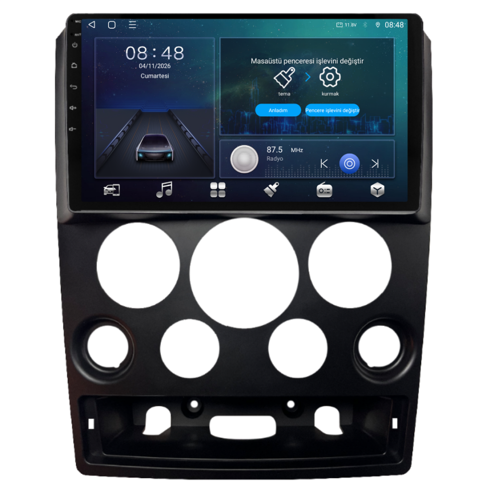 Ford Tourneo Connect Android Multimedya Sistemi 2003-2007 6 GB RAM / 128 GB Hafıza / 8 Çekirdek