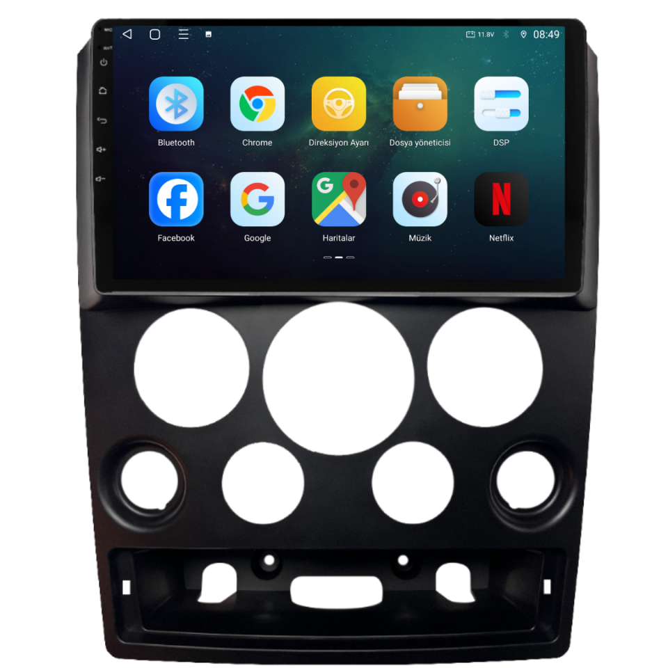 Ford Tourneo Connect Android Multimedya Sistemi 2003-2007 6 GB RAM / 128 GB Hafıza / 8 Çekirdek