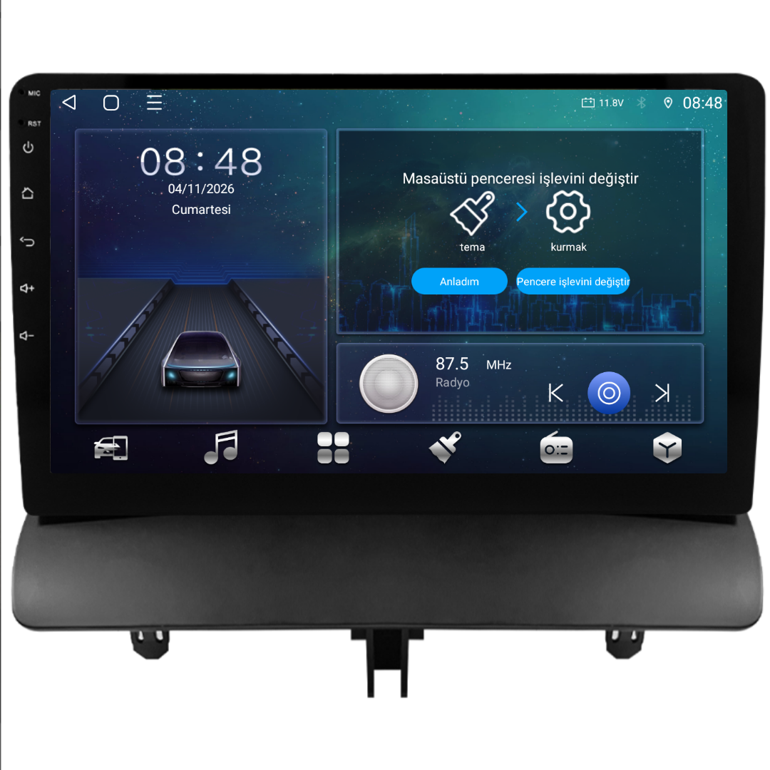 Ford Courier Android Multimedya Sistemi 2013-2024 6 GB RAM / 128 GB Hafıza / 8 Çekirdek