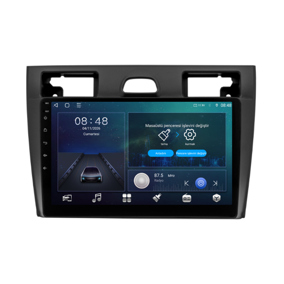 Ford Fiesta Android Multimedya Sistemi 2006-2009 6 GB RAM / 128 GB Hafıza / 8 Çekirdek