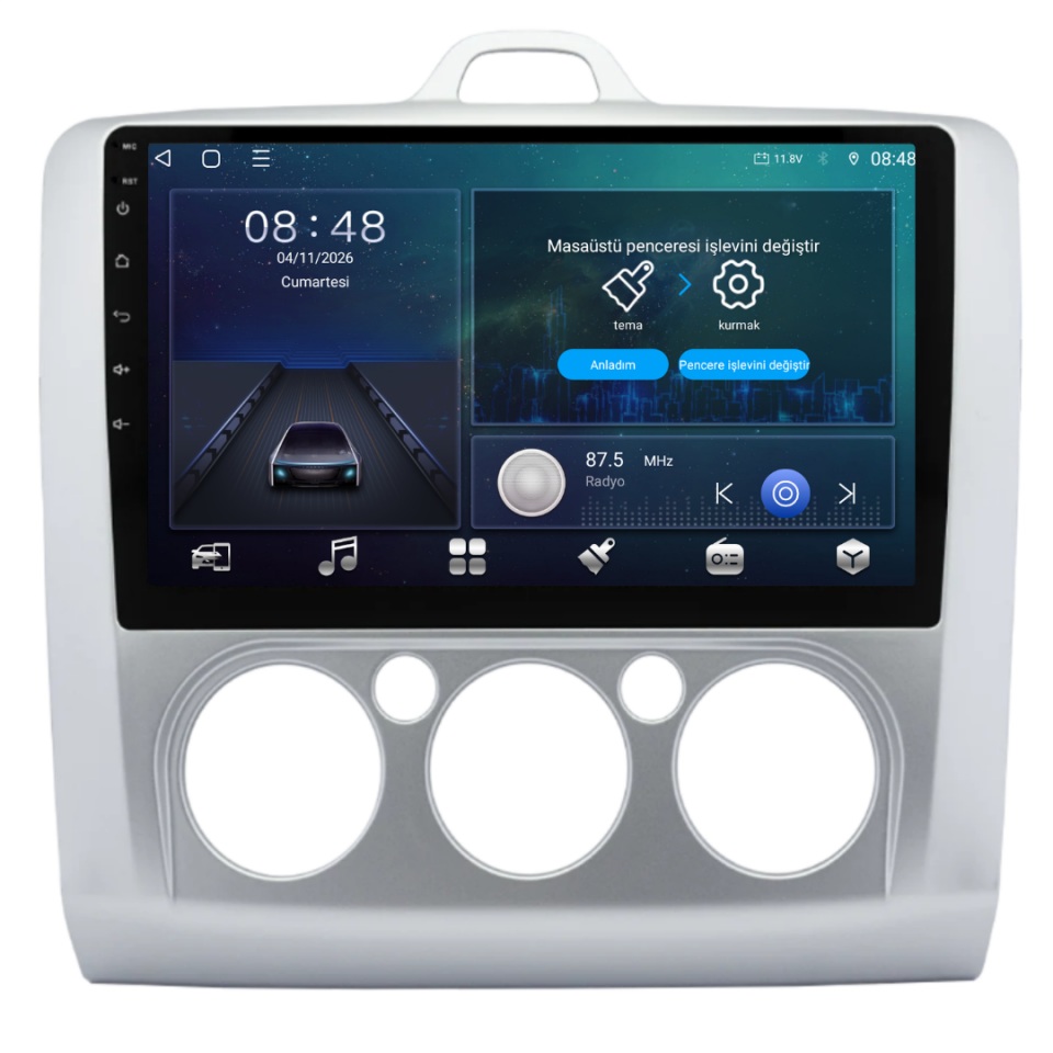 Ford Focus Android Multimedya Sistemi 2006-2011 6 GB RAM / 128 GB Hafıza / 8 Çekirdek
