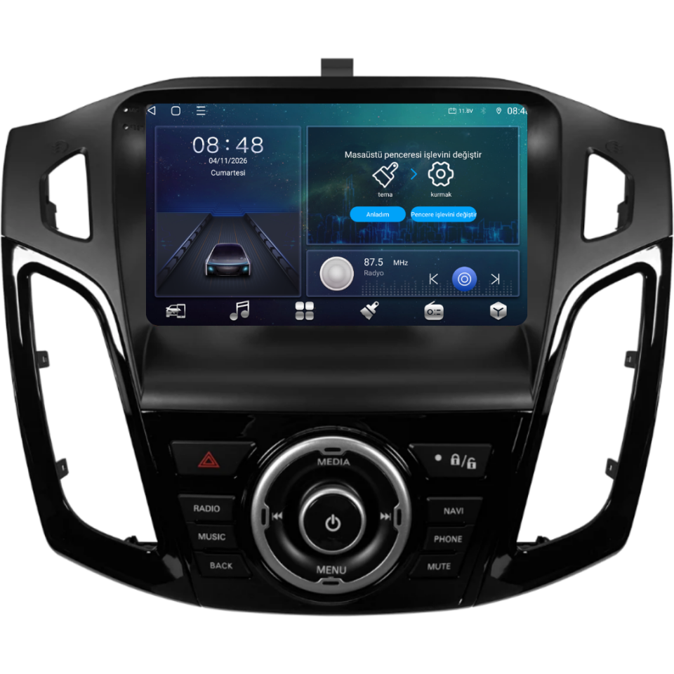 Ford Focus Android Multimedya Sistemi 2012-2019 6 GB RAM / 128 GB Hafıza / 8 Çekirdek