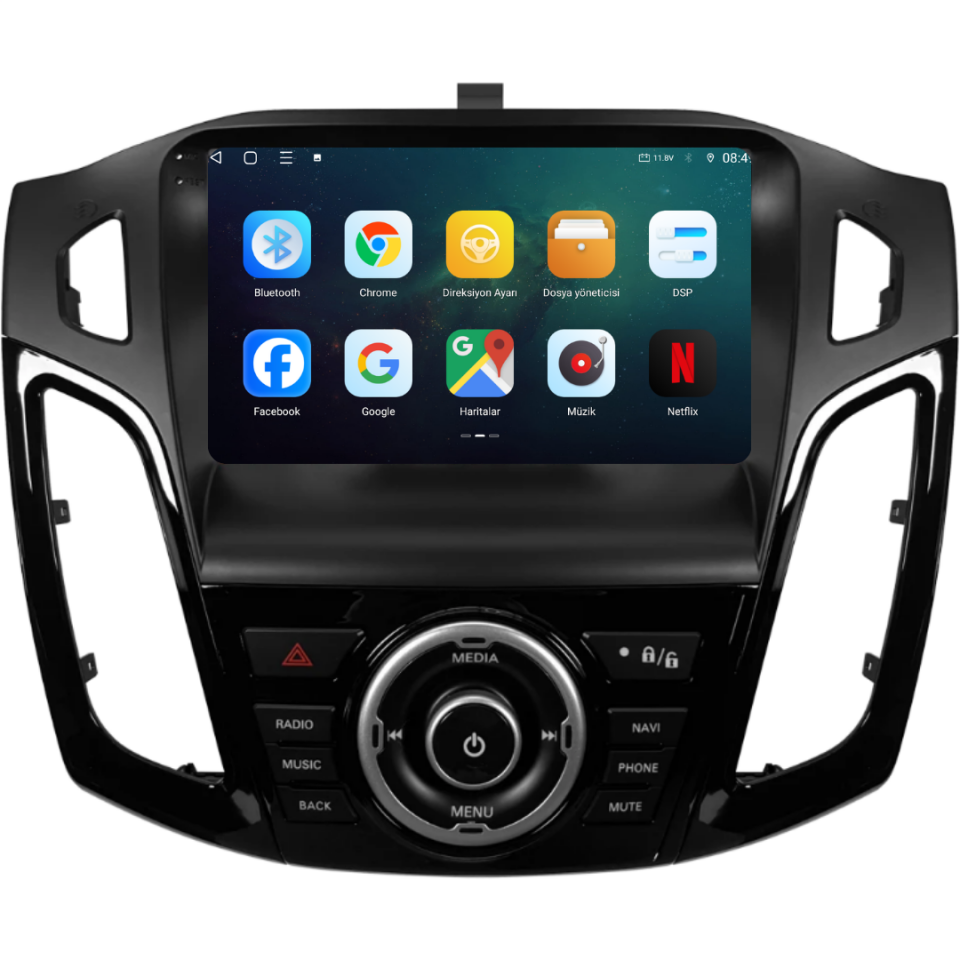 Ford Focus Android Multimedya Sistemi 2012-2019 6 GB RAM / 128 GB Hafıza / 8 Çekirdek