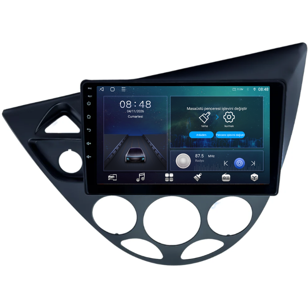 Ford Focus Android Multimedya Sistemi 1999-2004 6 GB RAM / 128 GB Hafıza / 8 Çekirdek