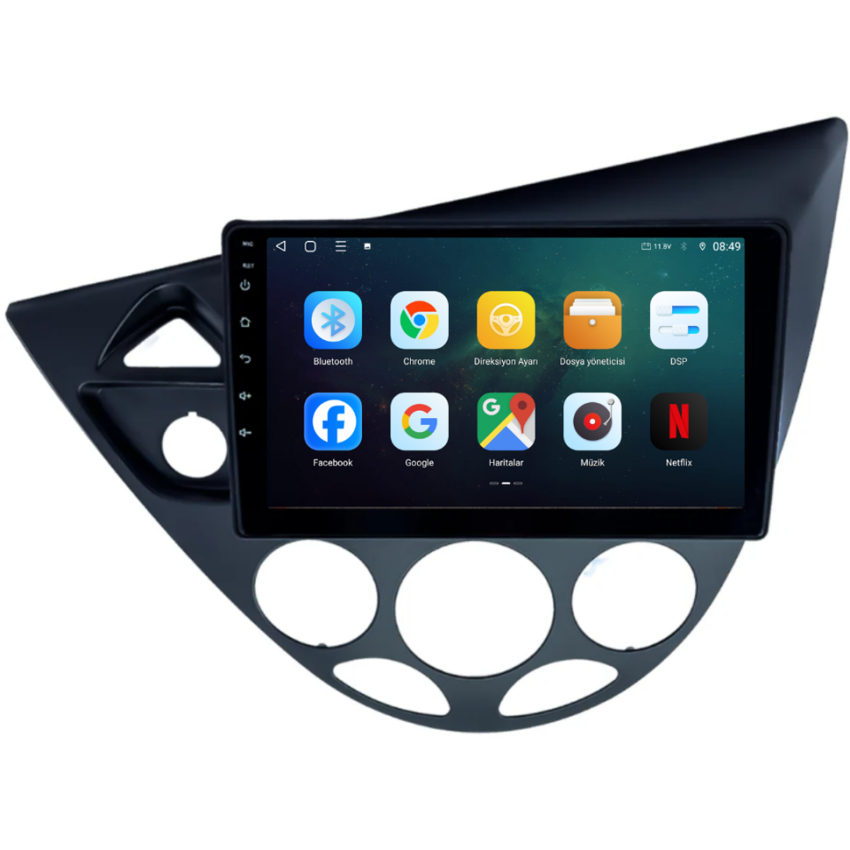 Ford Focus Android Multimedya Sistemi 1999-2004 6 GB RAM / 128 GB Hafıza / 8 Çekirdek