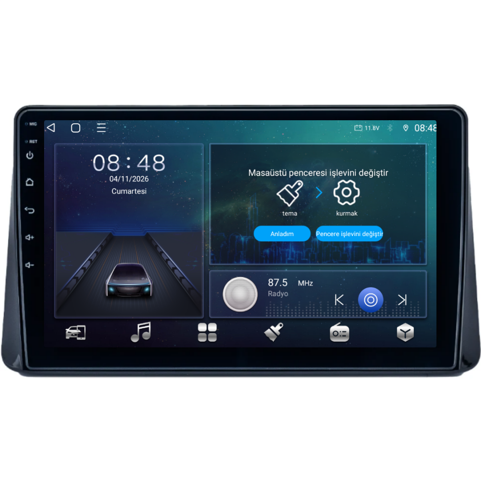 Ford Focus Android Multimedya Sistemi 2019-2024 6 GB RAM / 128 GB Hafıza / 8 Çekirdek