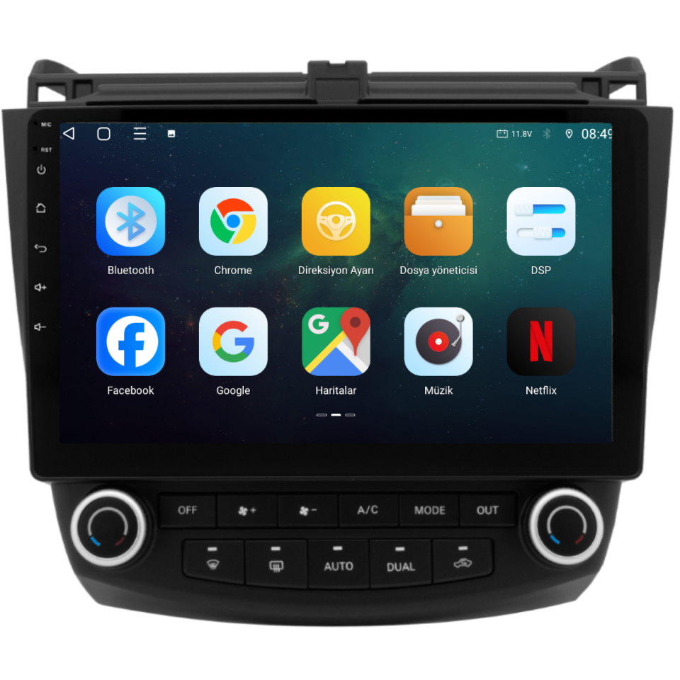 Honda Accord Android Multimedya Sistemi 2003-2008 6 GB RAM / 128 GB Hafıza / 8 Çekirdek