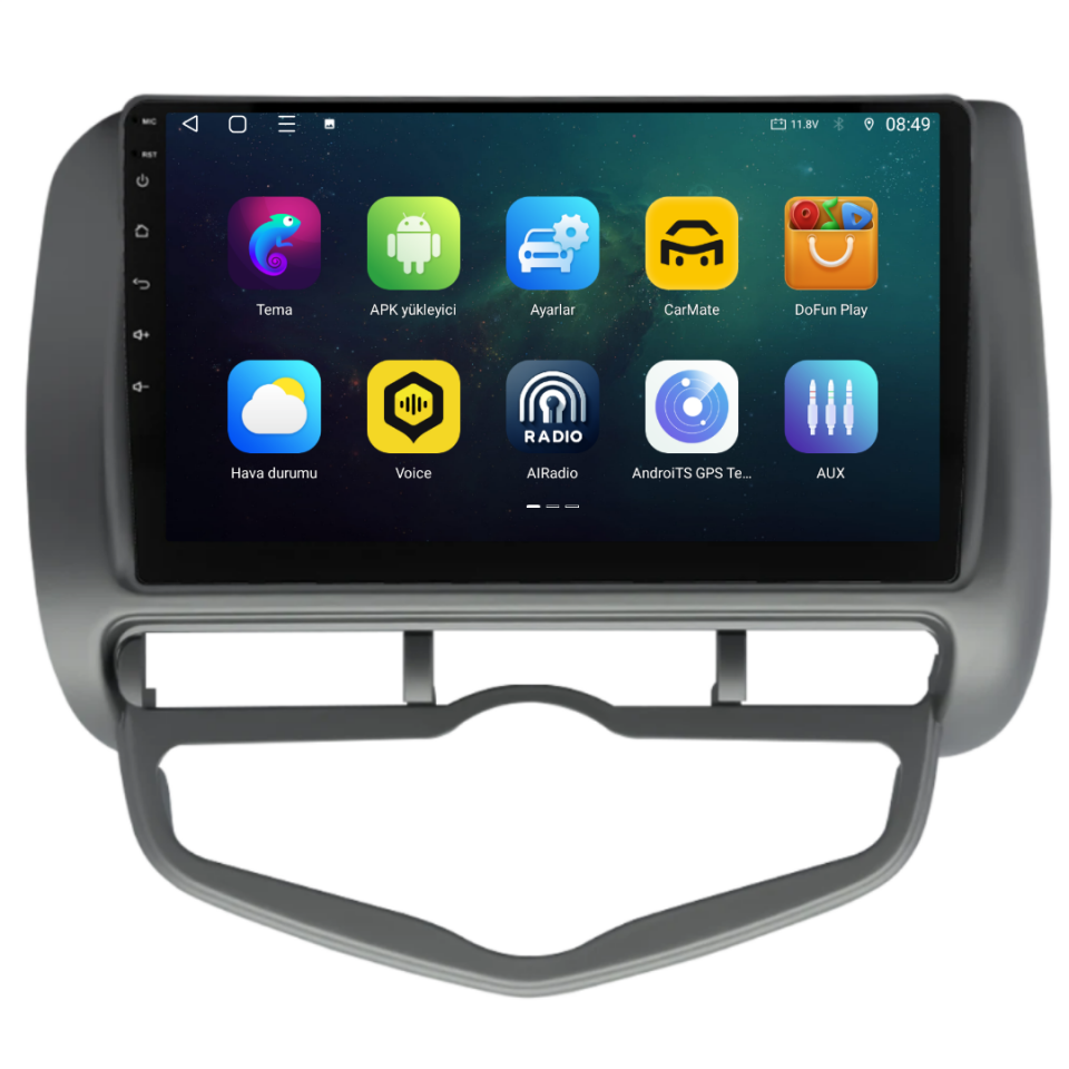 Honda City Android Multimedya Sistemi 2006-2009 6 GB RAM / 128 GB Hafıza / 8 Çekirdek