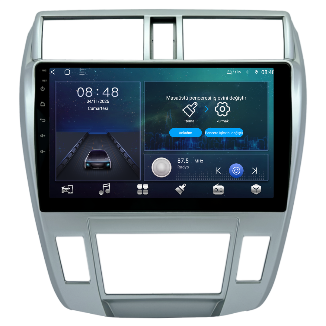 Honda City Android Multimedya Sistemi 2009-2011 6 GB RAM / 128 GB Hafıza / 8 Çekirdek