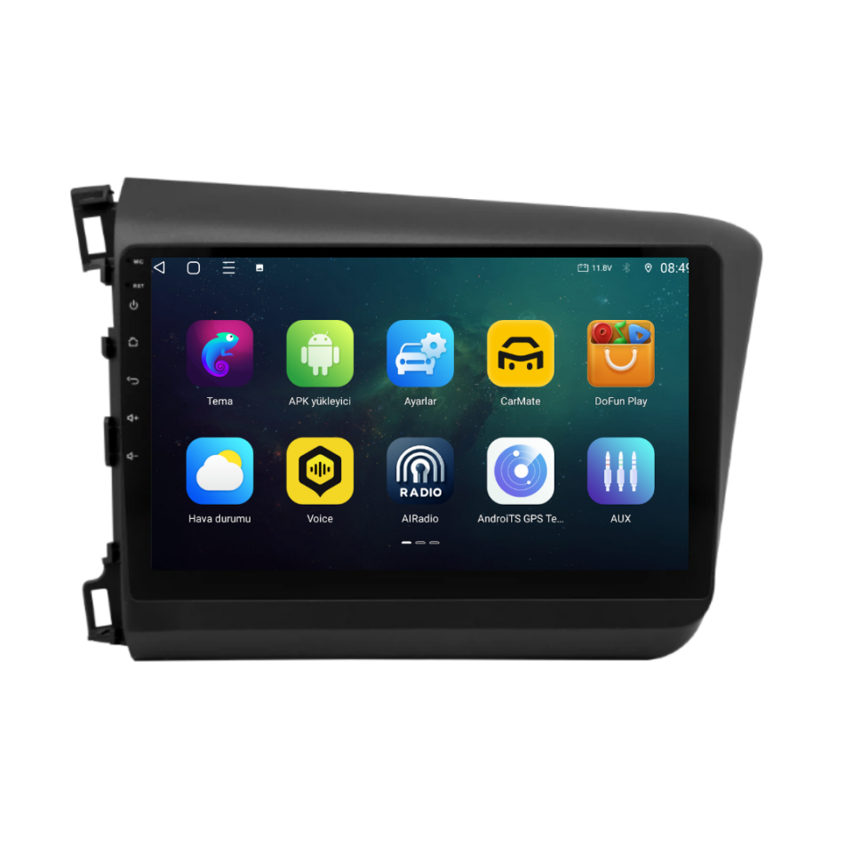Honda Civic FB7 Android Multimedya Sistemi 6 GB RAM / 128 GB Hafıza / 8 Çekirdek