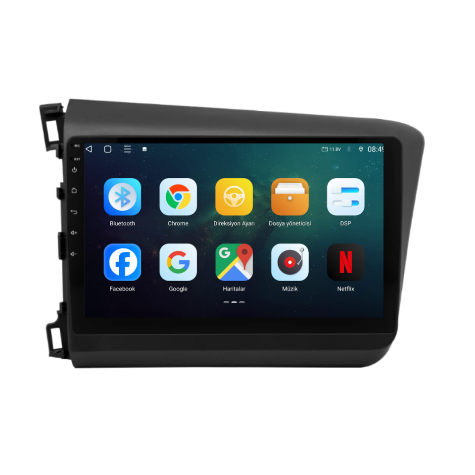 Honda Civic FB7 Android Multimedya Sistemi 6 GB RAM / 128 GB Hafıza / 8 Çekirdek