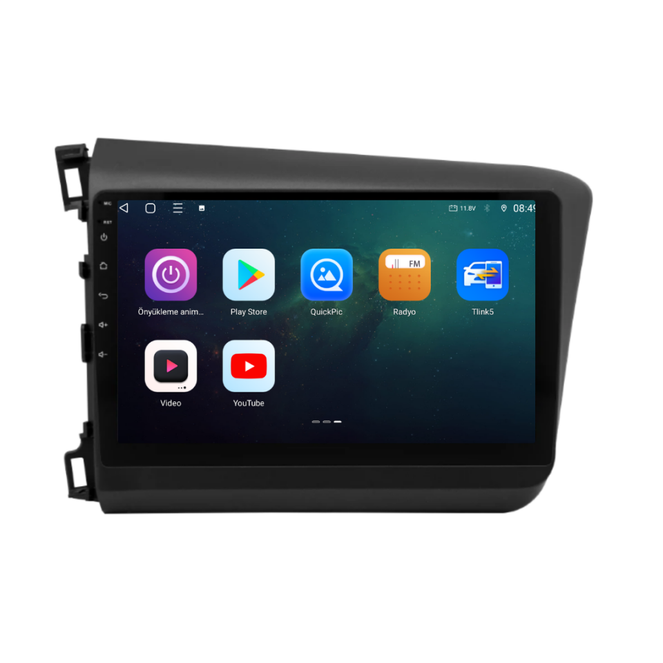 Honda Civic FB7 Android Multimedya Sistemi 6 GB RAM / 128 GB Hafıza / 8 Çekirdek
