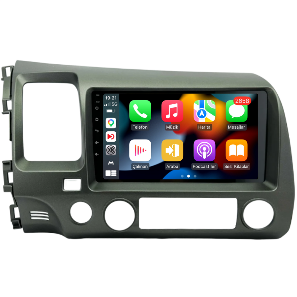 Honda Civic FD6 Android Multimedya Sistemi 6 GB RAM / 128 GB Hafıza / 8 Çekirdek