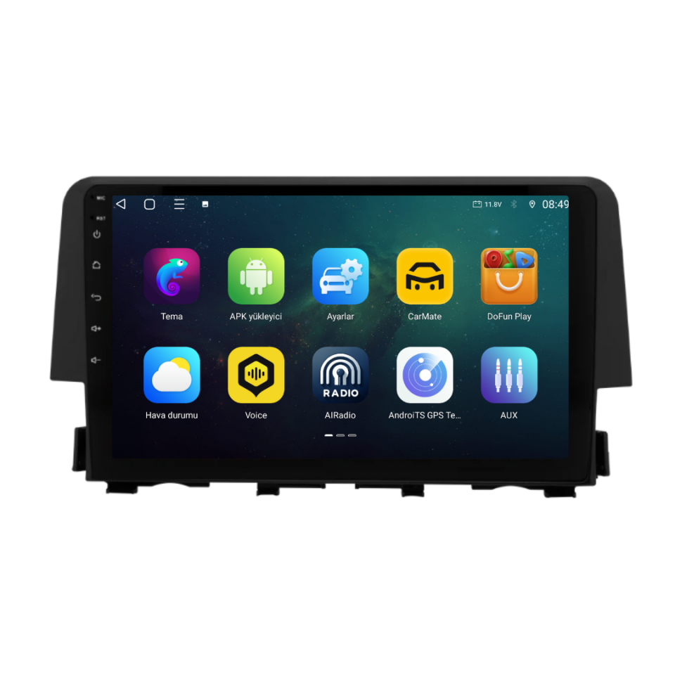 Honda Civic FC5 Android Multimedya Sistemi 6 GB RAM / 128 GB Hafıza / 8 Çekirdek