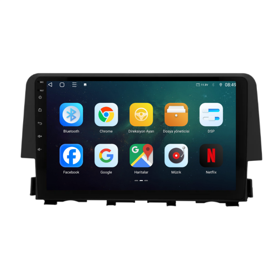 Honda Civic FC5 Android Multimedya Sistemi 6 GB RAM / 128 GB Hafıza / 8 Çekirdek