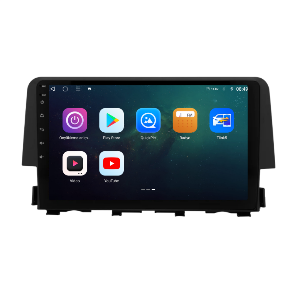 Honda Civic FC5 Android Multimedya Sistemi 6 GB RAM / 128 GB Hafıza / 8 Çekirdek