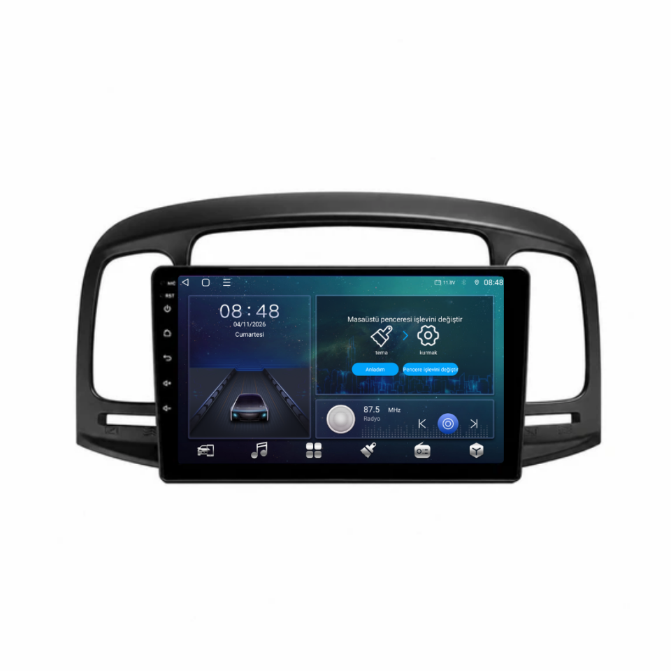 Hyundai Accent Era Android Multimedya Sistemi 2006-2012 6 GB RAM / 128 GB Hafıza / 8 Çekirdek