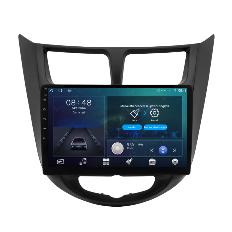 Hyundai Accent Blue Android Multimedya Sistemi 2011-2017 6 GB RAM / 128 GB Hafıza / 8 Çekirdek