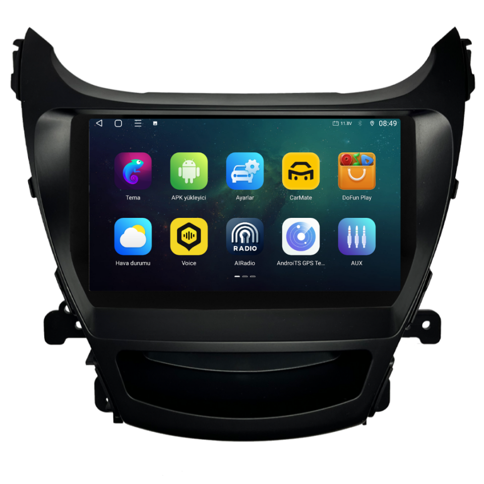 Hyundai Elantra Android Multimedya Sistemi 2012-2014 6 GB RAM / 128 GB Hafıza / 8 Çekirdek