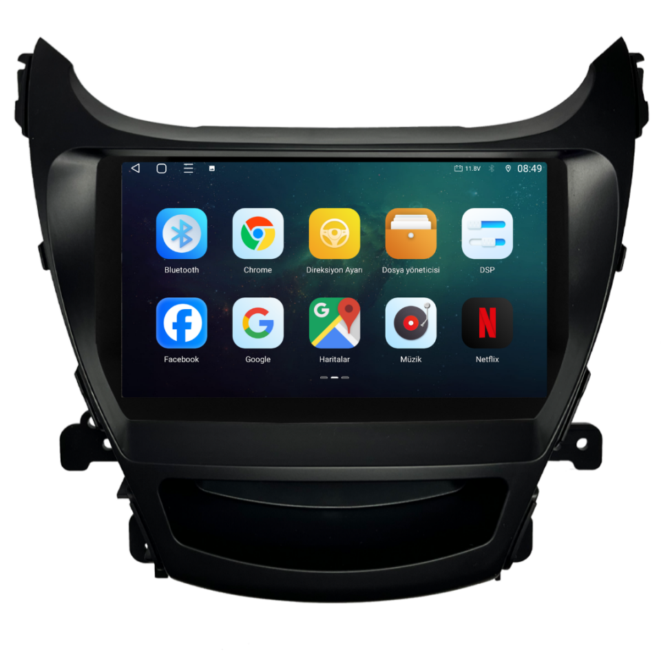 Hyundai Elantra Android Multimedya Sistemi 2012-2014 6 GB RAM / 128 GB Hafıza / 8 Çekirdek